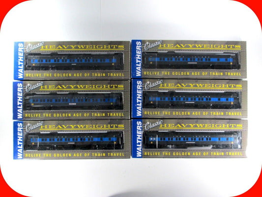 HO Scale ***LONG ISLAND*** Parlor, Observation Passenger Car 6-Pack --- Walthers