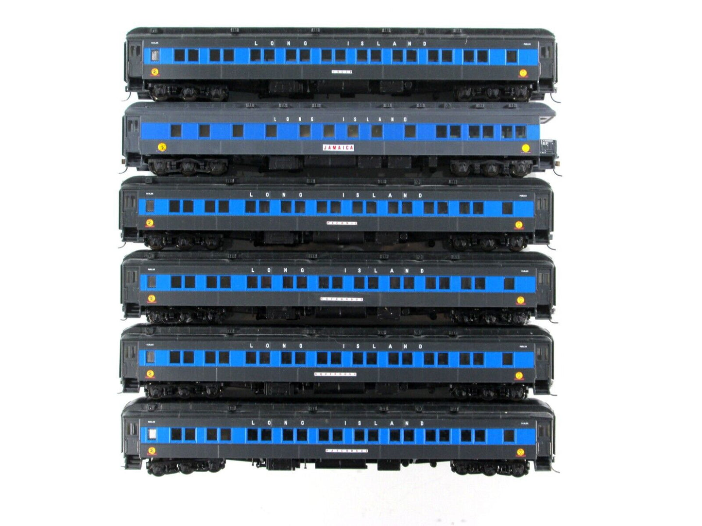 HO Scale ***LONG ISLAND*** Parlor, Observation Passenger Car 6-Pack --- Walthers