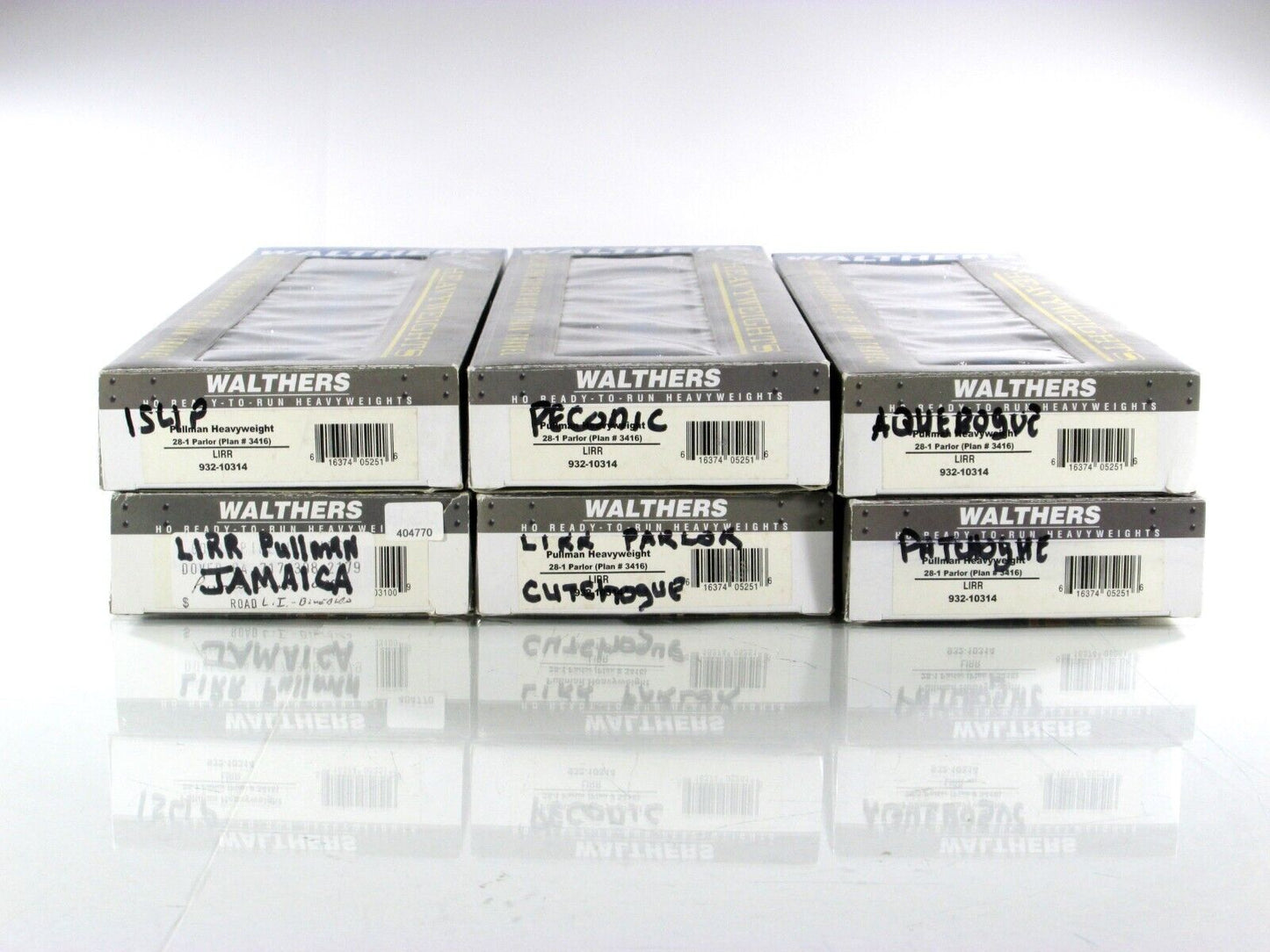 HO Scale ***LONG ISLAND*** Parlor, Observation Passenger Car 6-Pack --- Walthers