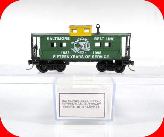 N Scale BALTIMORE BELT LINE Cupola Caboose -- Special Run, Micro Trains Couplers