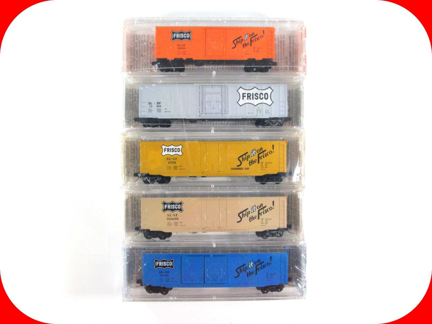 N Scale FRISCO Box Car 5-Pack Set - Micro Trains Special NSC 03-25 **RARE**