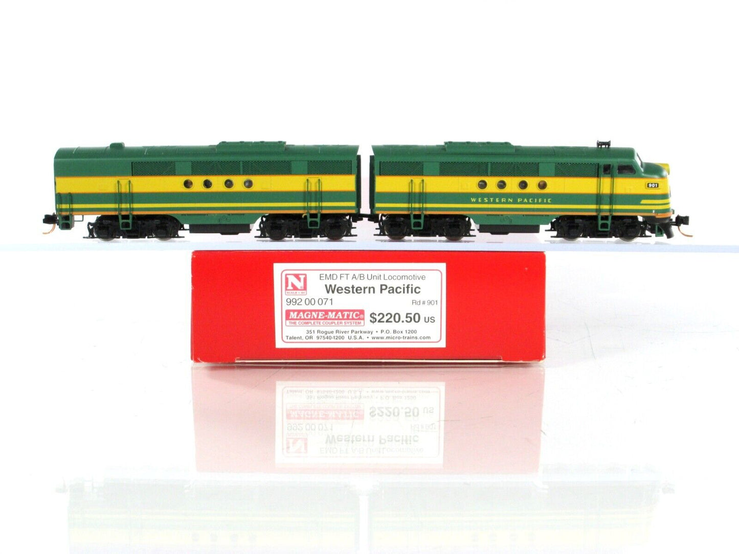 N Scale **WESTERN PACIFIC** EMD FT A/B Set #901 - Micro Trains 99200071, DCC Rdy