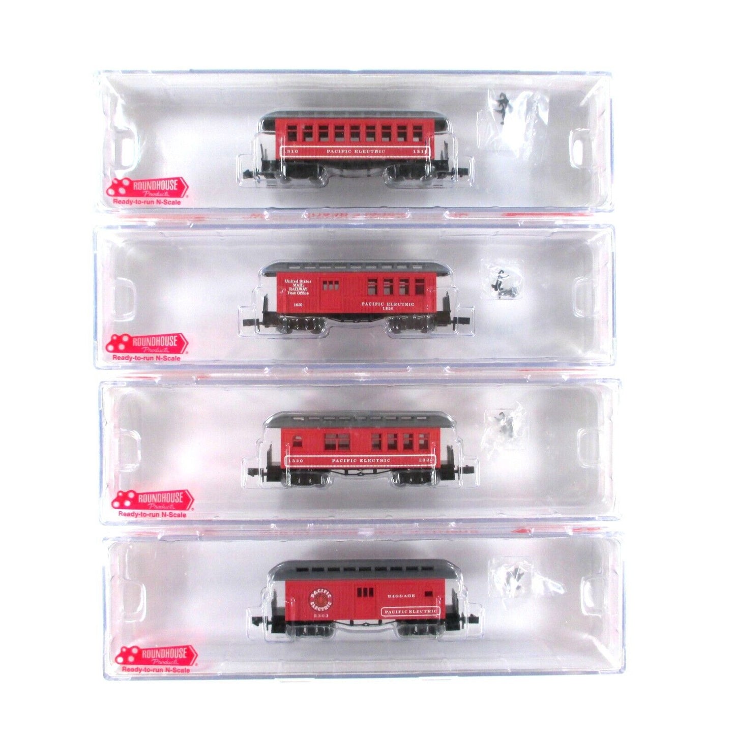 N Scale **PACIFIC ELECTRIC** Overton Set - Roundhouse 89462, Knuckle Cplrs *RARE
