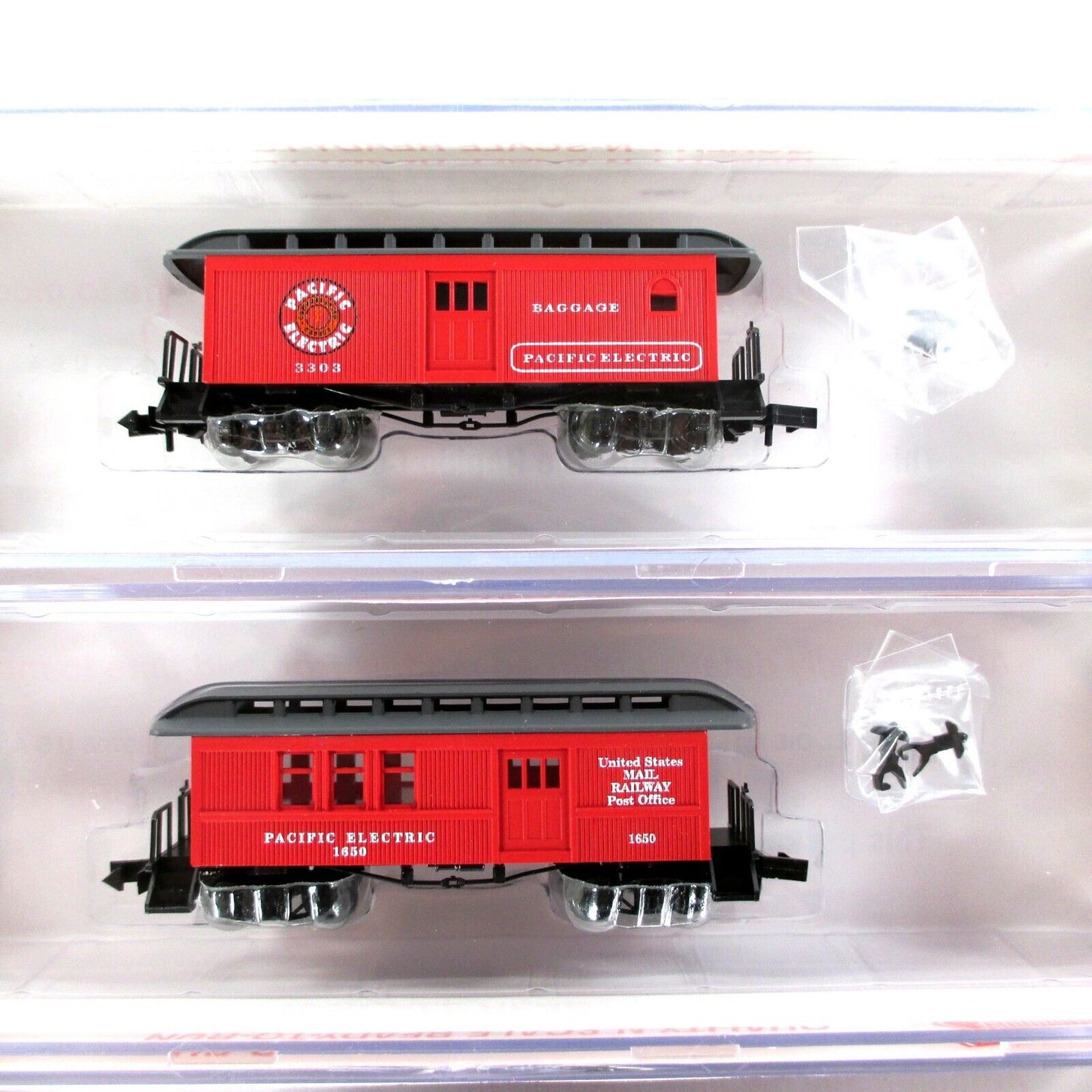 N Scale **PACIFIC ELECTRIC** Overton Set - Roundhouse 89462, Knuckle Cplrs *RARE