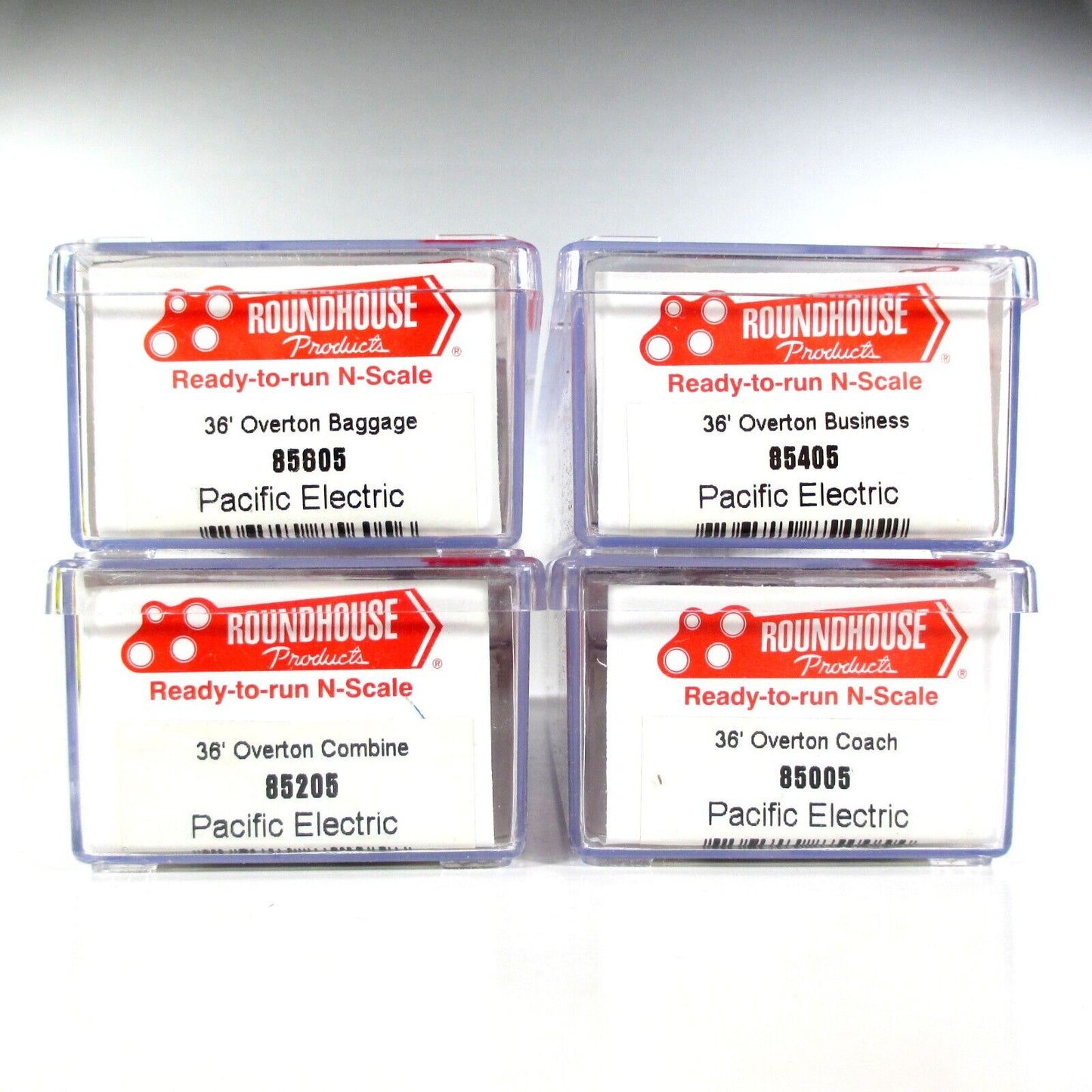 N Scale **PACIFIC ELECTRIC** Overton Set - Roundhouse 89462, Knuckle Cplrs *RARE