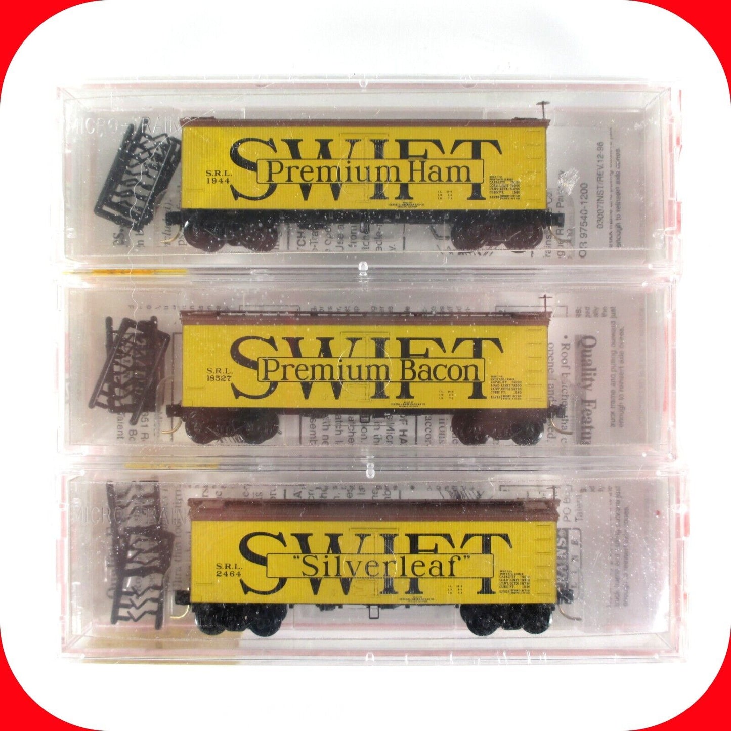N Scale **SWIFT Refrigerator Lines*** Ice Reefer 3-Pack Set - Micro Trains 58512
