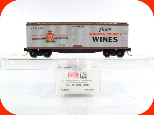 N Scale ***KEITH TANK LINE WINES*** 40' Ice Reefer KTX 6000 - Micro Trains 49070