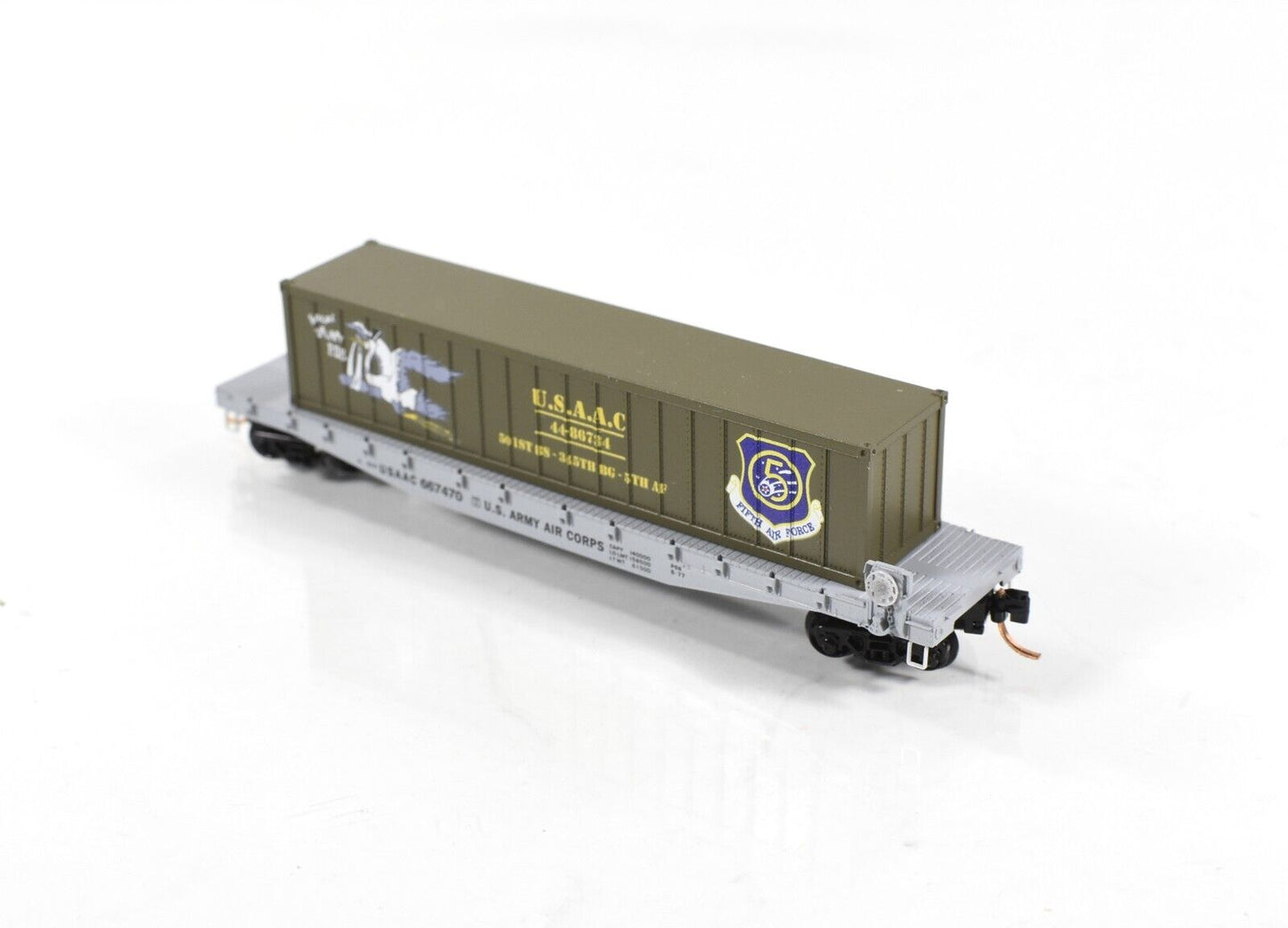 N Scale *WWII USAAC Flat Car, SPECIAL DELIVERY* Container -Micro-Trains 04500508