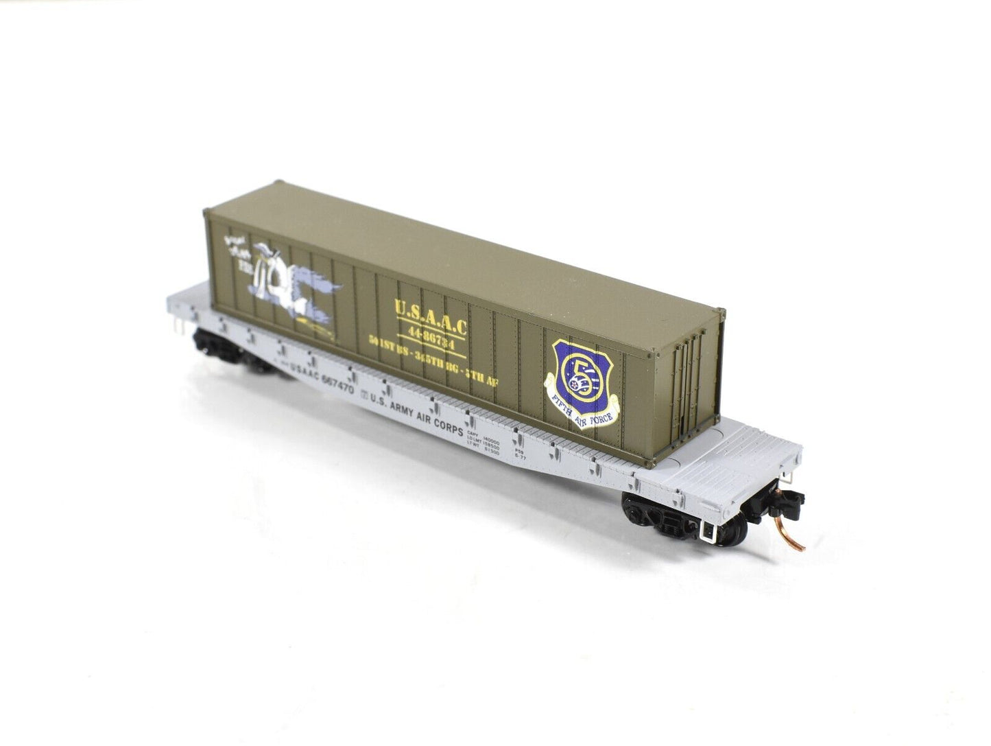 N Scale *WWII USAAC Flat Car, SPECIAL DELIVERY* Container -Micro-Trains 04500508