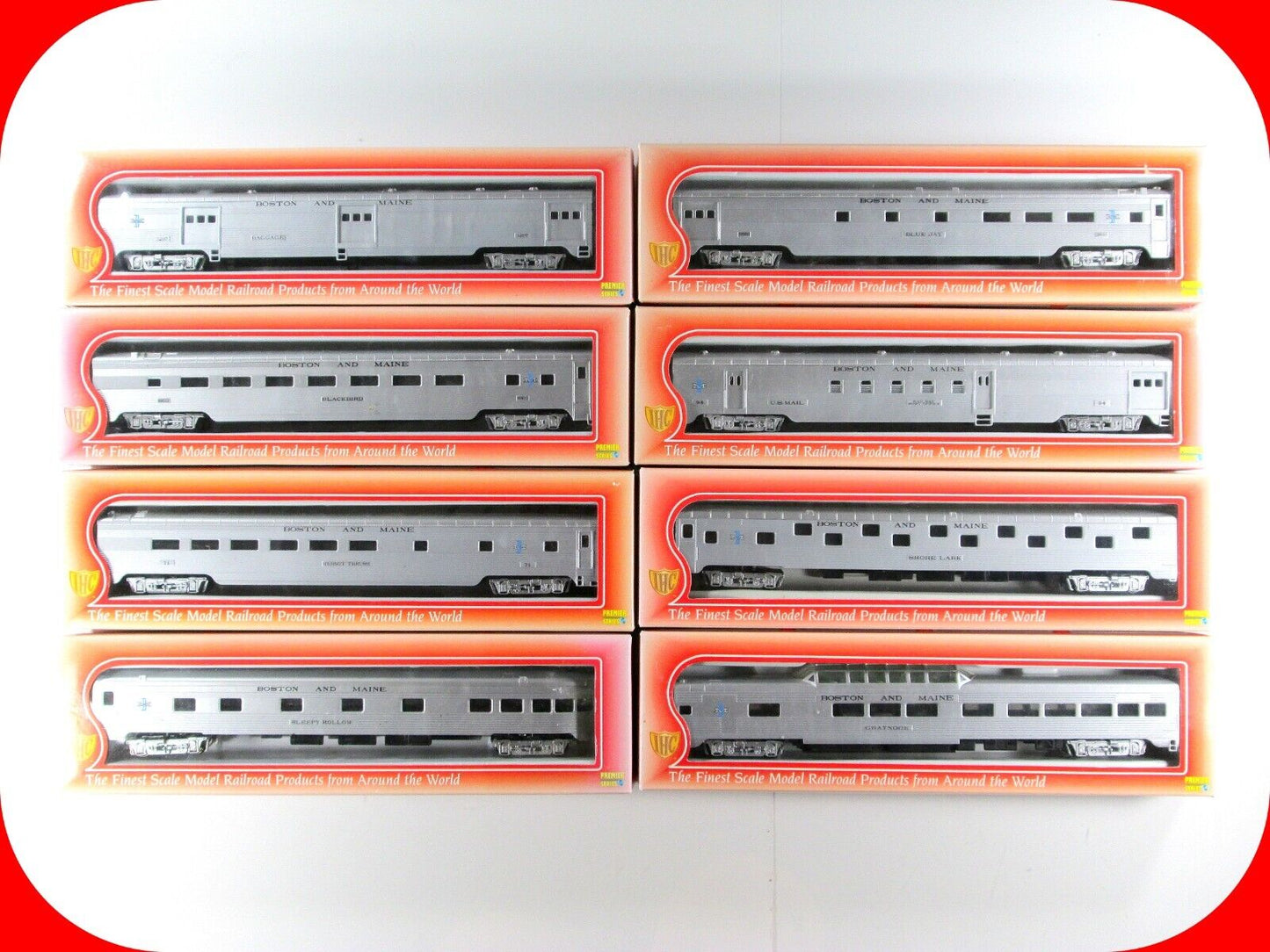 HO Scale BOSTON & MAINE Lightweight Passenger Car 8-Pack Set - IHC 47798