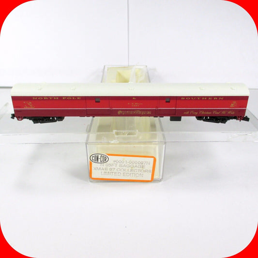 N Scale **NORTH POLE & SOUTHERN** Christmas 1997 Baggage/Mail Car -- Con-Cor 97N