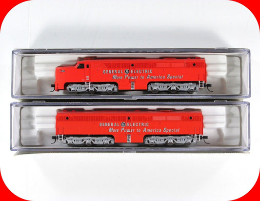 N Scale ***GE DEMONSTRATOR*** PA/PB Locomotive Pair #8375, 8375B -Life-Like 7584