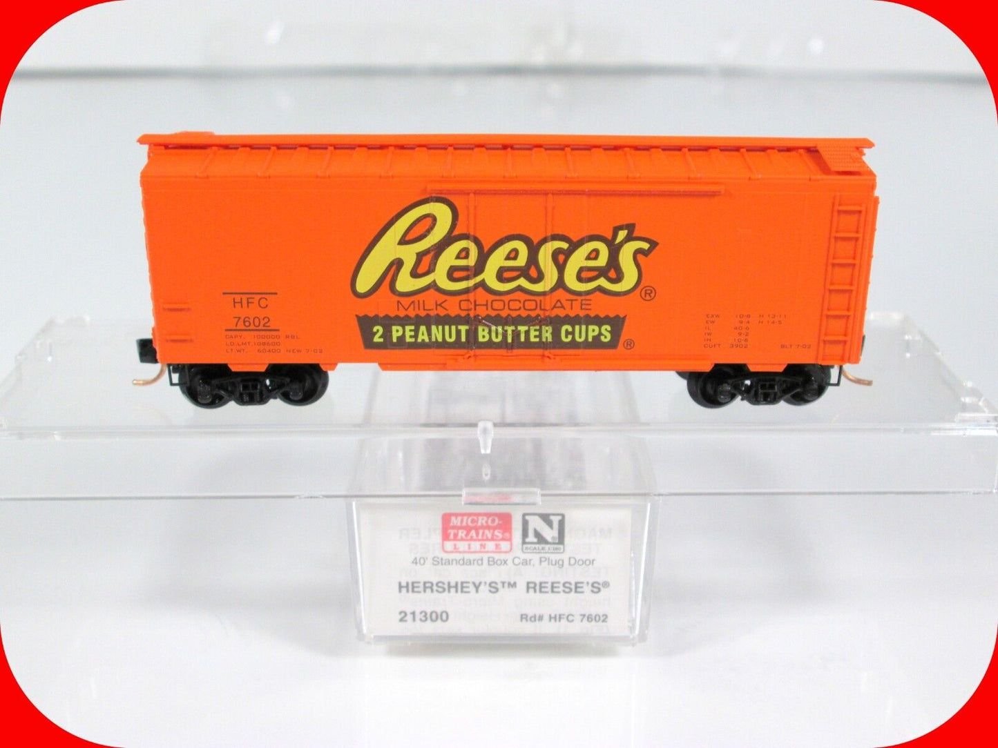 N Scale Hershey's ***REESE'S*** Peanut Butter Cups Box Car -- Micro Trains 21300