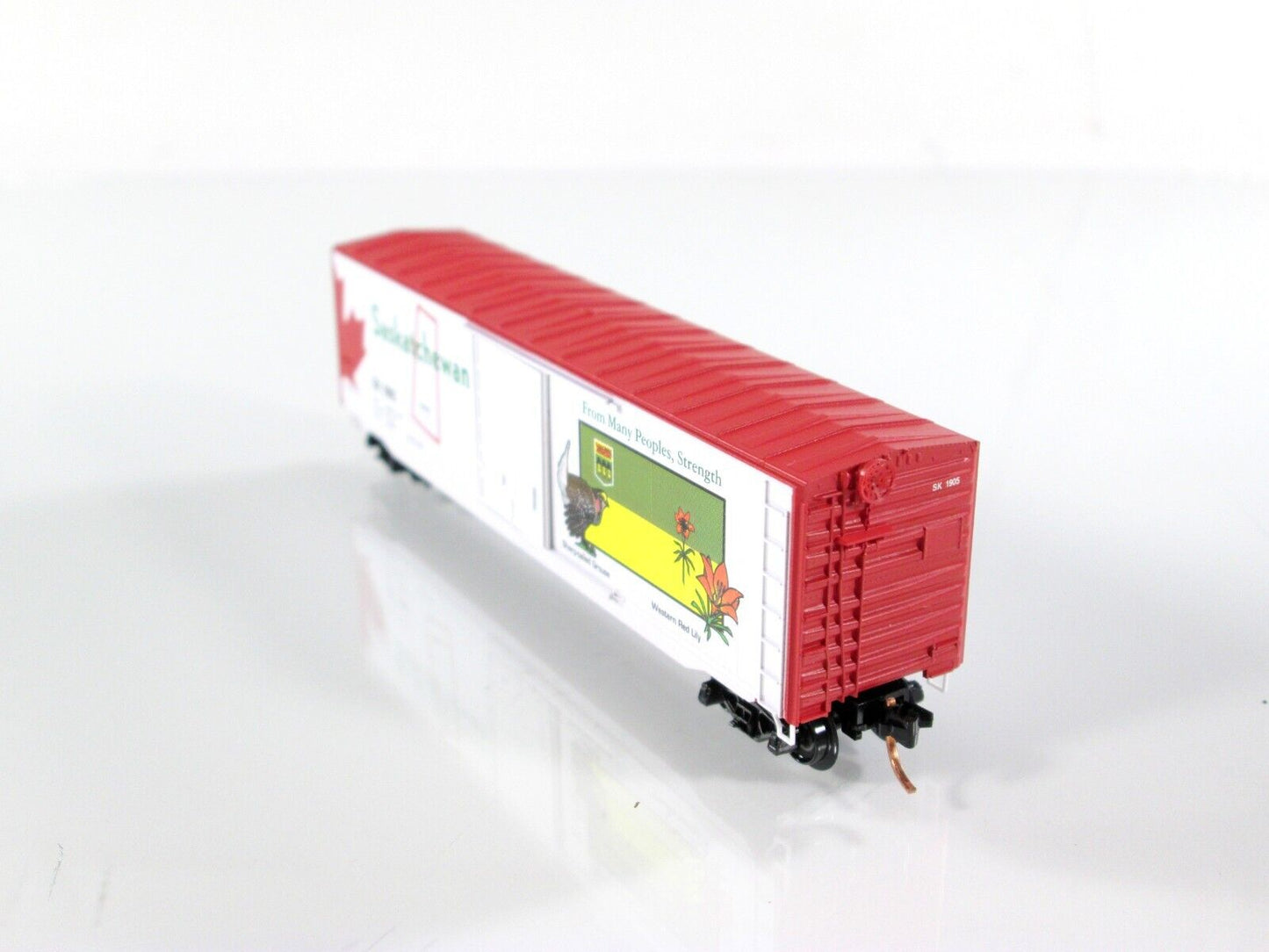 N Scale SASKATCHEWAN Canadian Provincial Box Car, SK 1907 -Micro Trains 07700153