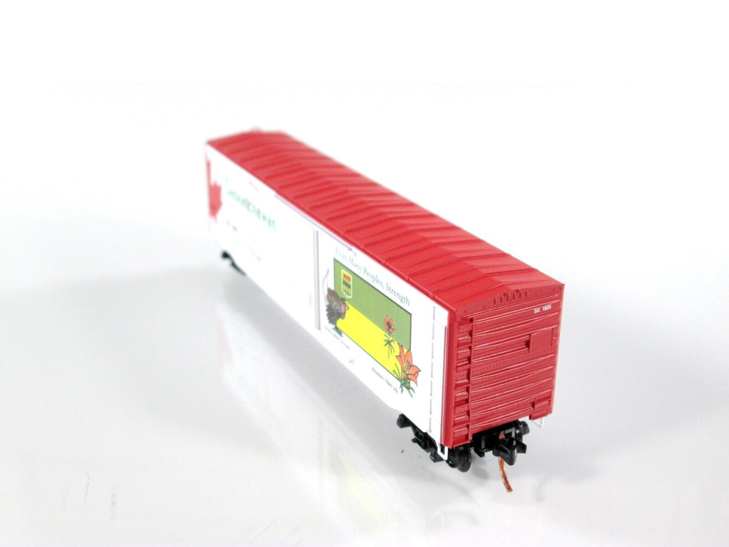 N Scale SASKATCHEWAN Canadian Provincial Box Car, SK 1907 -Micro Trains 07700153