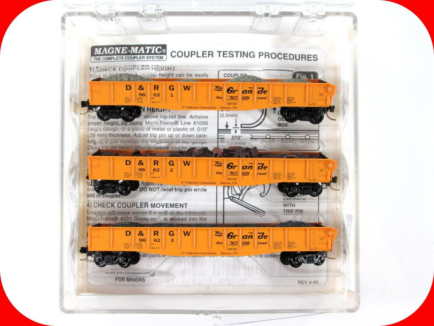 N Scale ***RIO GRANDE*** Gondola 3-Pack w/ Loads - Micro Trains Special **RARE**