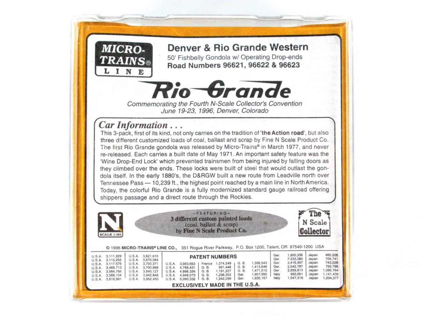 N Scale ***RIO GRANDE*** Gondola 3-Pack w/ Loads - Micro Trains Special **RARE**