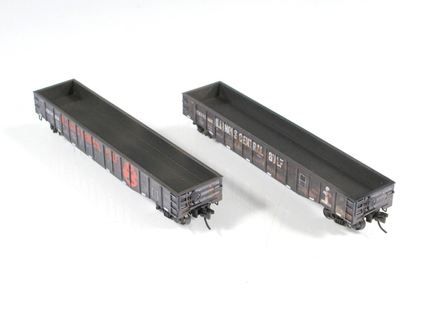 N Scale **ILLINOIS CENTRAL GULF** Weathered Gondola Set -- Micro Trains 98305044