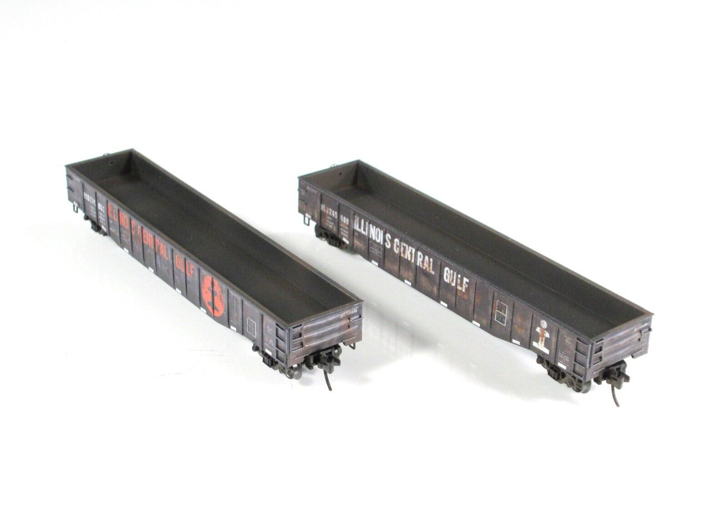 N Scale **ILLINOIS CENTRAL GULF** Weathered Gondola Set -- Micro Trains 98305044