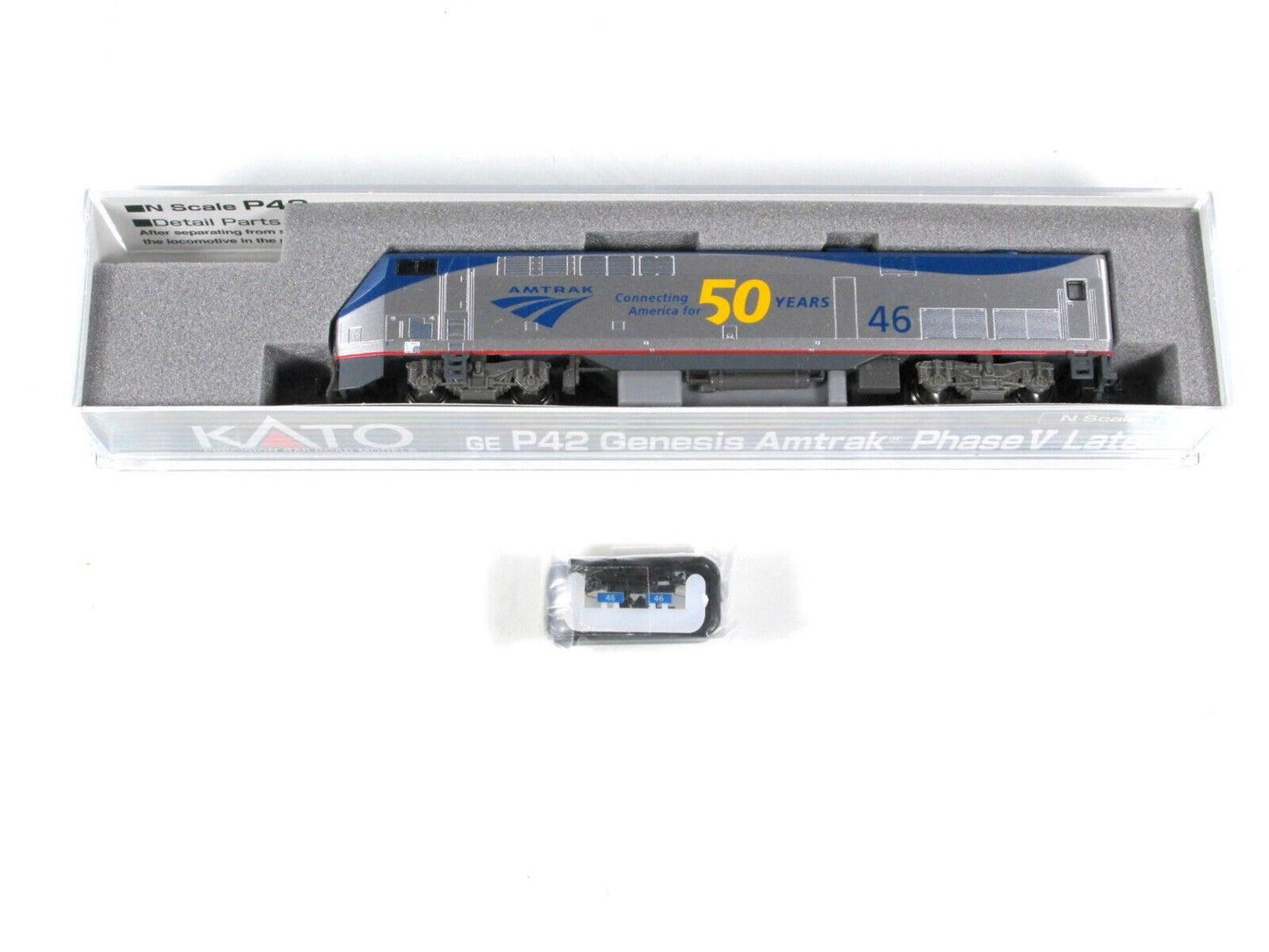 N Scale ***AMTRAK*** 50th Anniversary Phase V P42 #46 - Kato 176-6034, DCC Ready