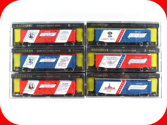 N Scale **BICENTENNIAL 1776-1976** American Independence Box Car Set -- Bachmann