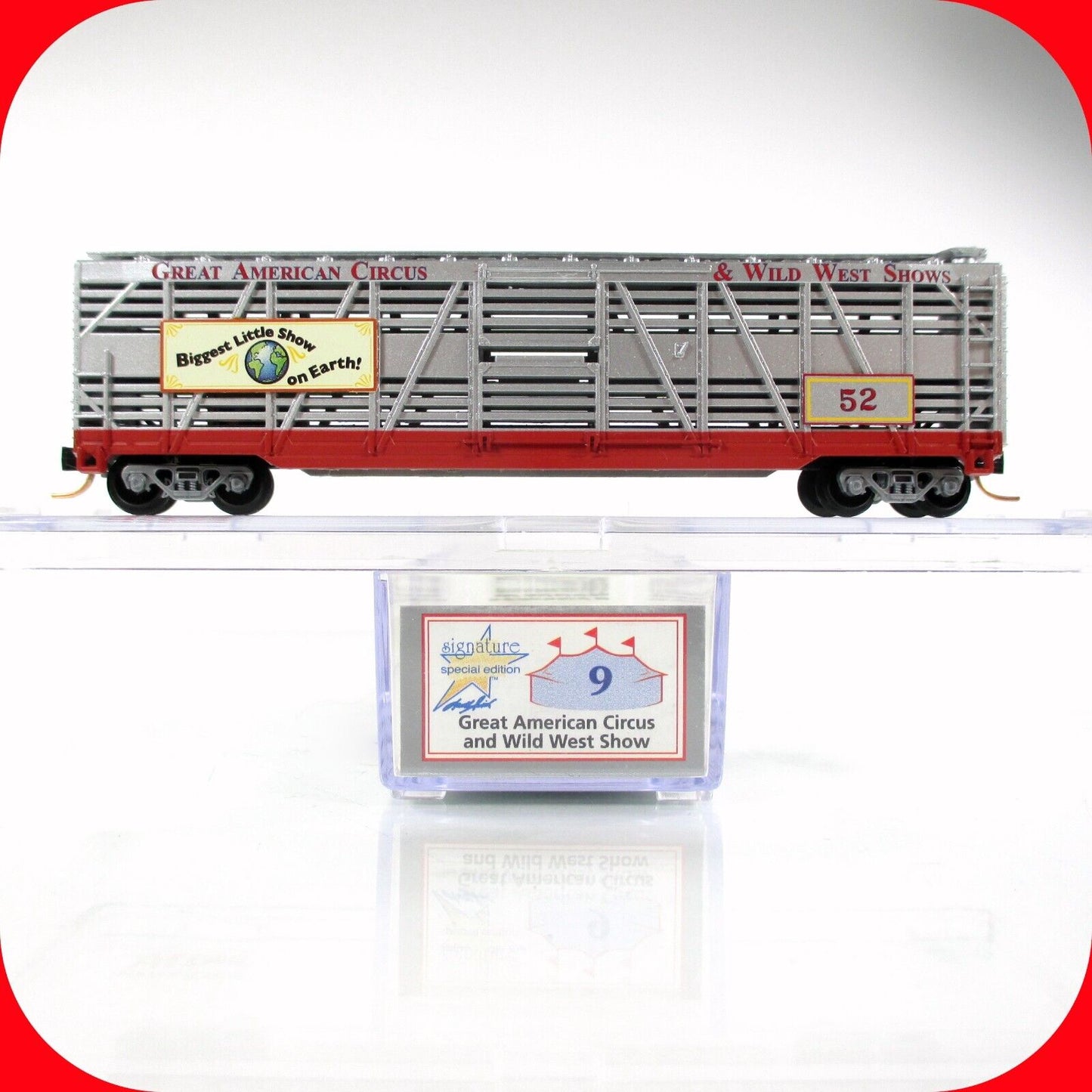 N Scale *AMERICAN CIRCUS & WILD WEST* Stock Car #52 - Atlas, Lowell Smith **RARE