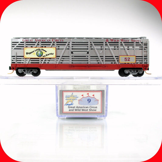 N Scale *AMERICAN CIRCUS & WILD WEST* Stock Car #52 - Atlas, Lowell Smith **RARE