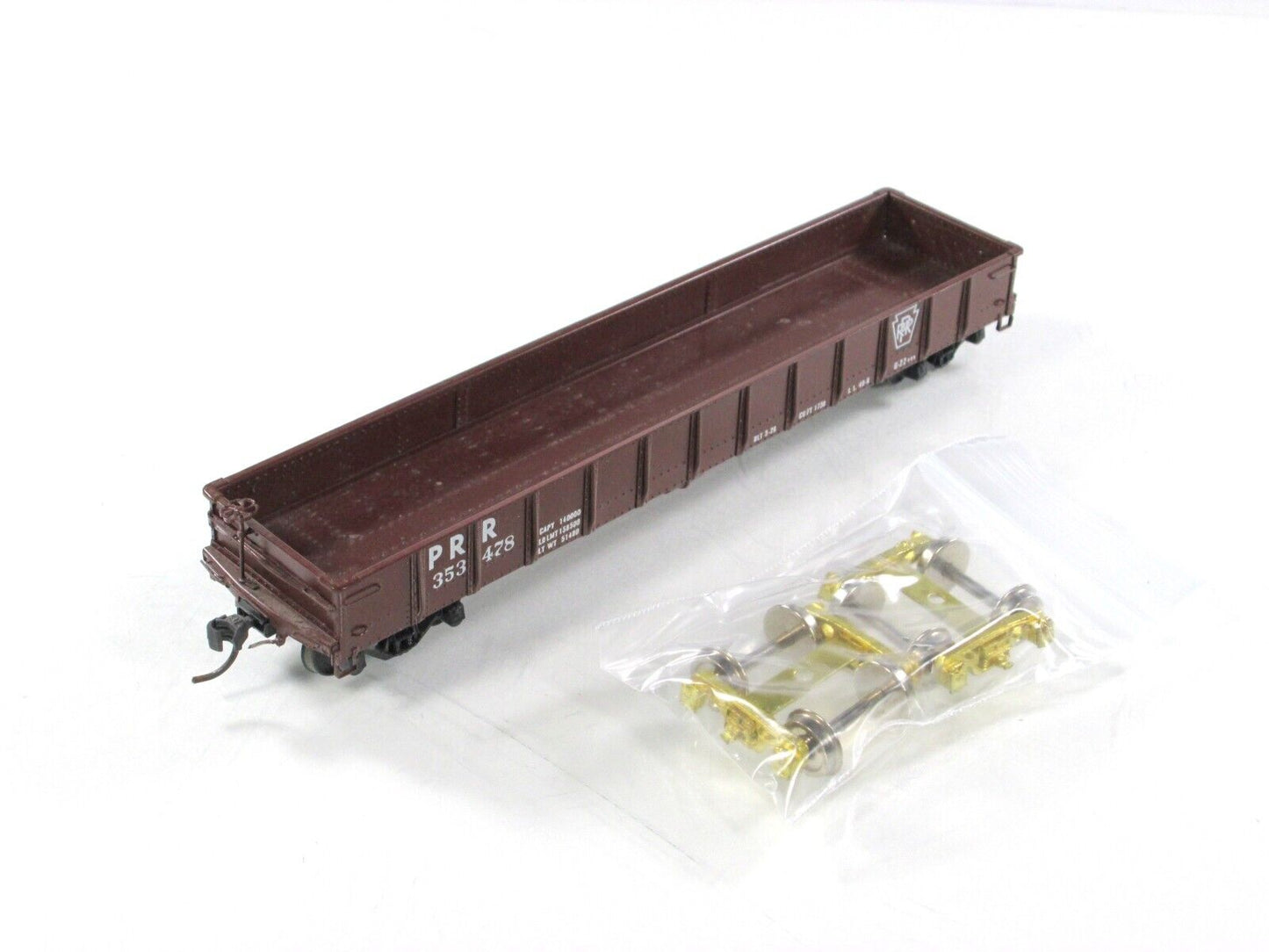 HO Scale BRASS ***PENNSYLVANIA*** G-22 Gondola -- Railworks R-136, Knuckle Cplrs