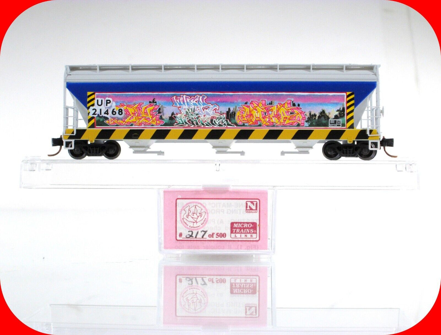 N Scale **UNION PACIFIC BURNER* Graffiti Hopper #143 of 500 - Micro Trains RARE