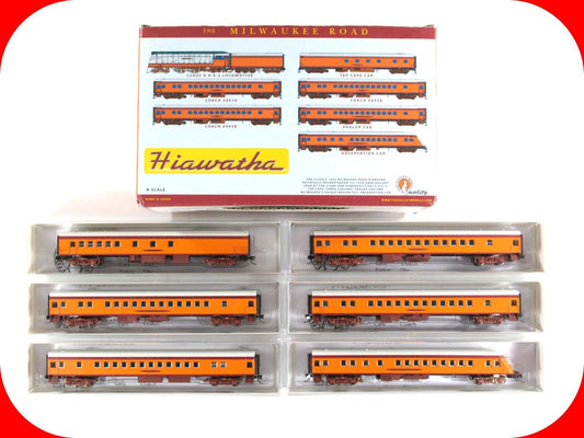 N Scale MILWAUKEE ROAD 1935 HIAWATHA Passenger Car 6-Pack Set, FOX VALLEY 40001