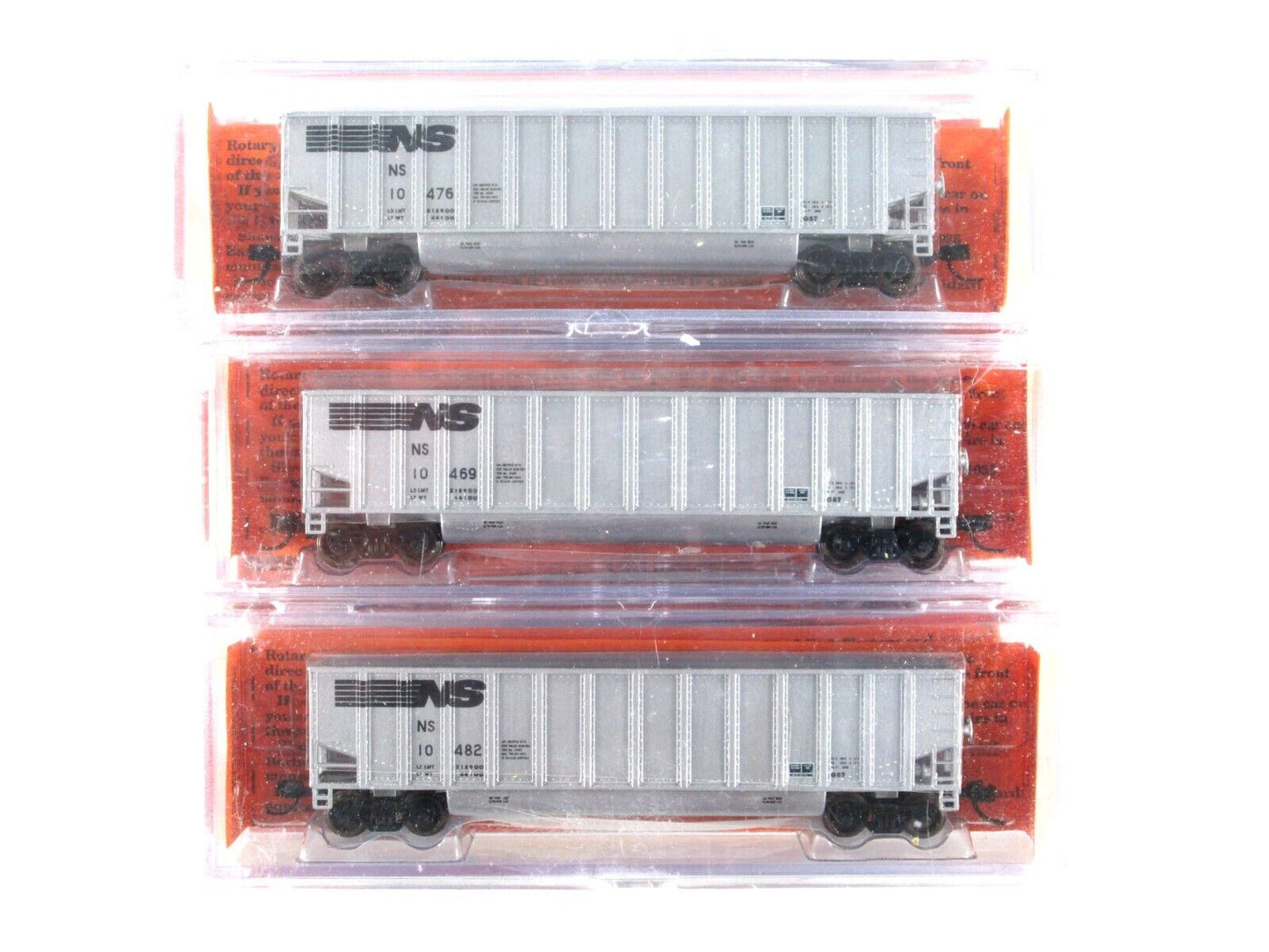 N Scale ***NORFOLK SOUTHERN*** Twin Tub Coal Gondola 6-Pack Set -- Deluxe 120126