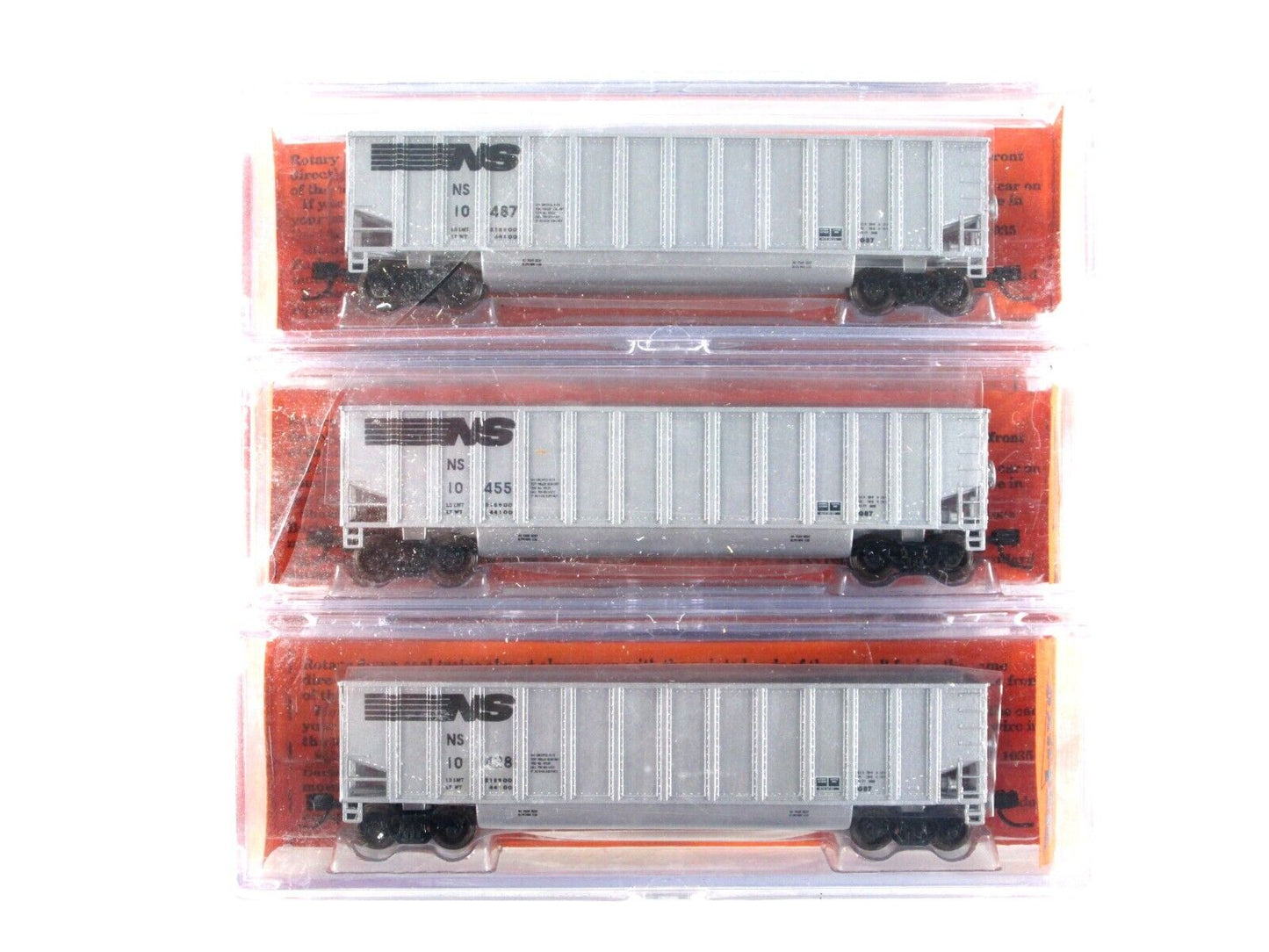 N Scale ***NORFOLK SOUTHERN*** Twin Tub Coal Gondola 6-Pack Set -- Deluxe 120126