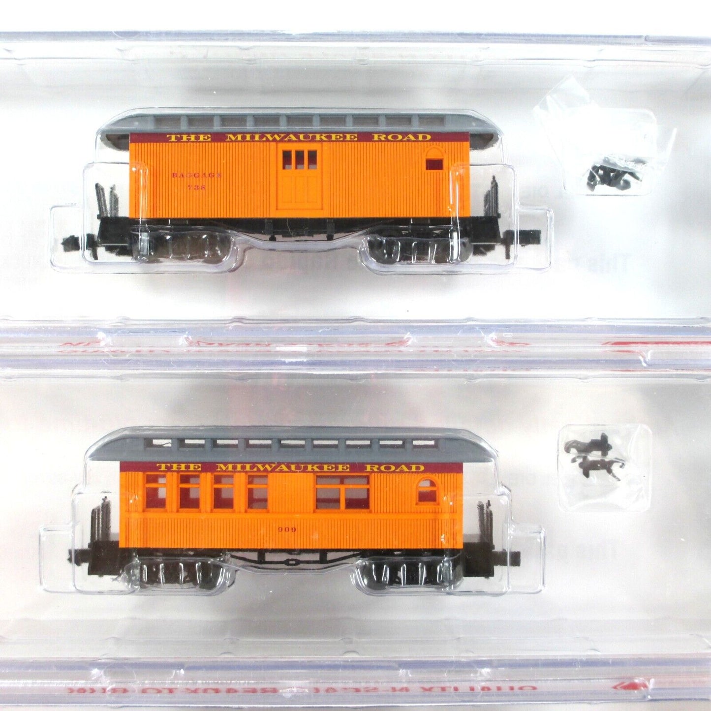 N Scale ***MILWAUKEE ROAD*** OVERTON Old-Time Passenger 4-Set - Roundhouse 89429