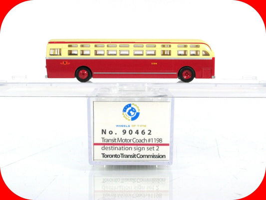 N Scale ***TORONTO*** Transit Motor Coach #1198 - WHEELS of TIME 90462