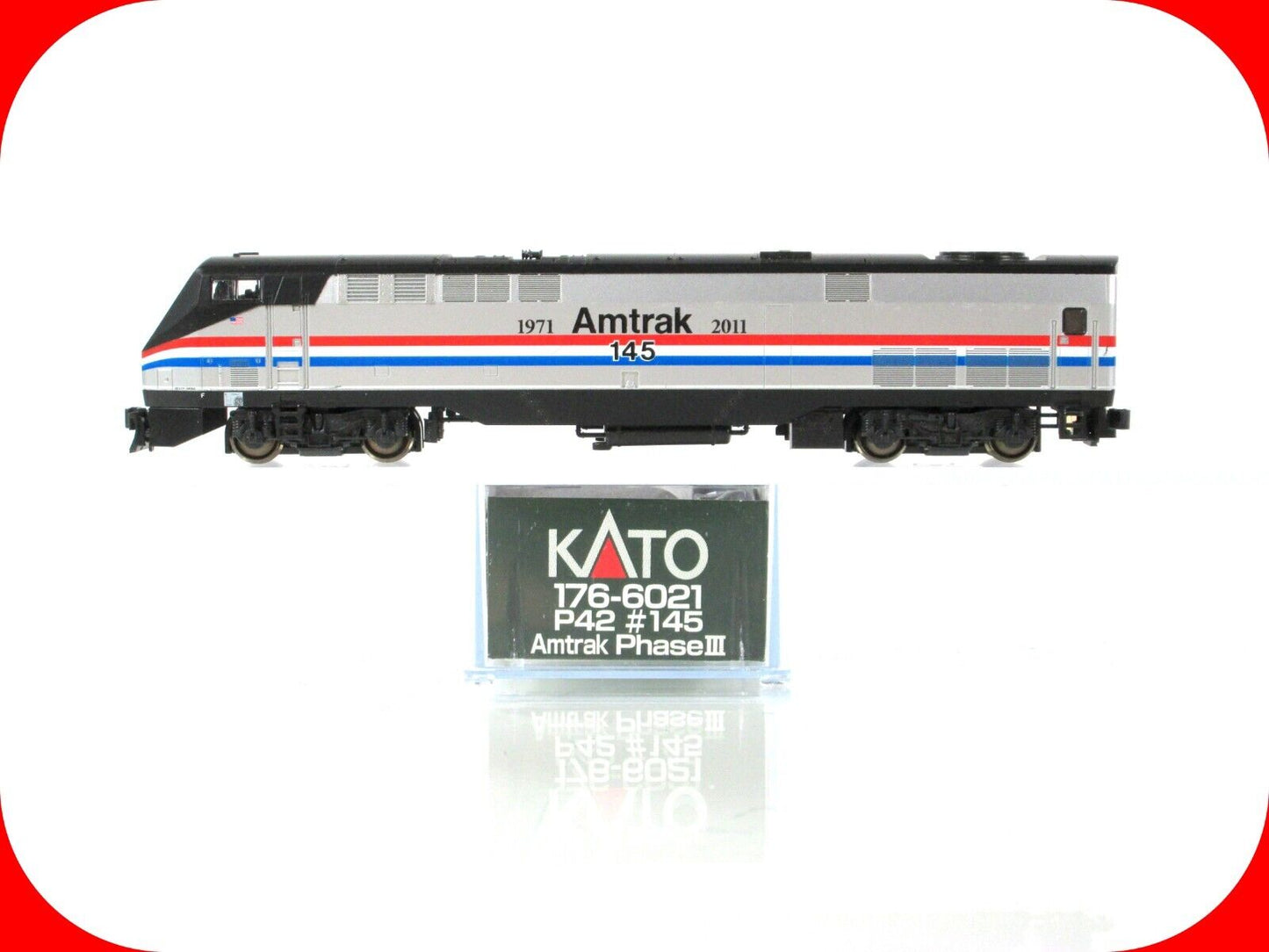 N Scale ***AMTRAK*** Phase III P42 Locomotive #145 ------ Kato 176-6021, DCC Rdy