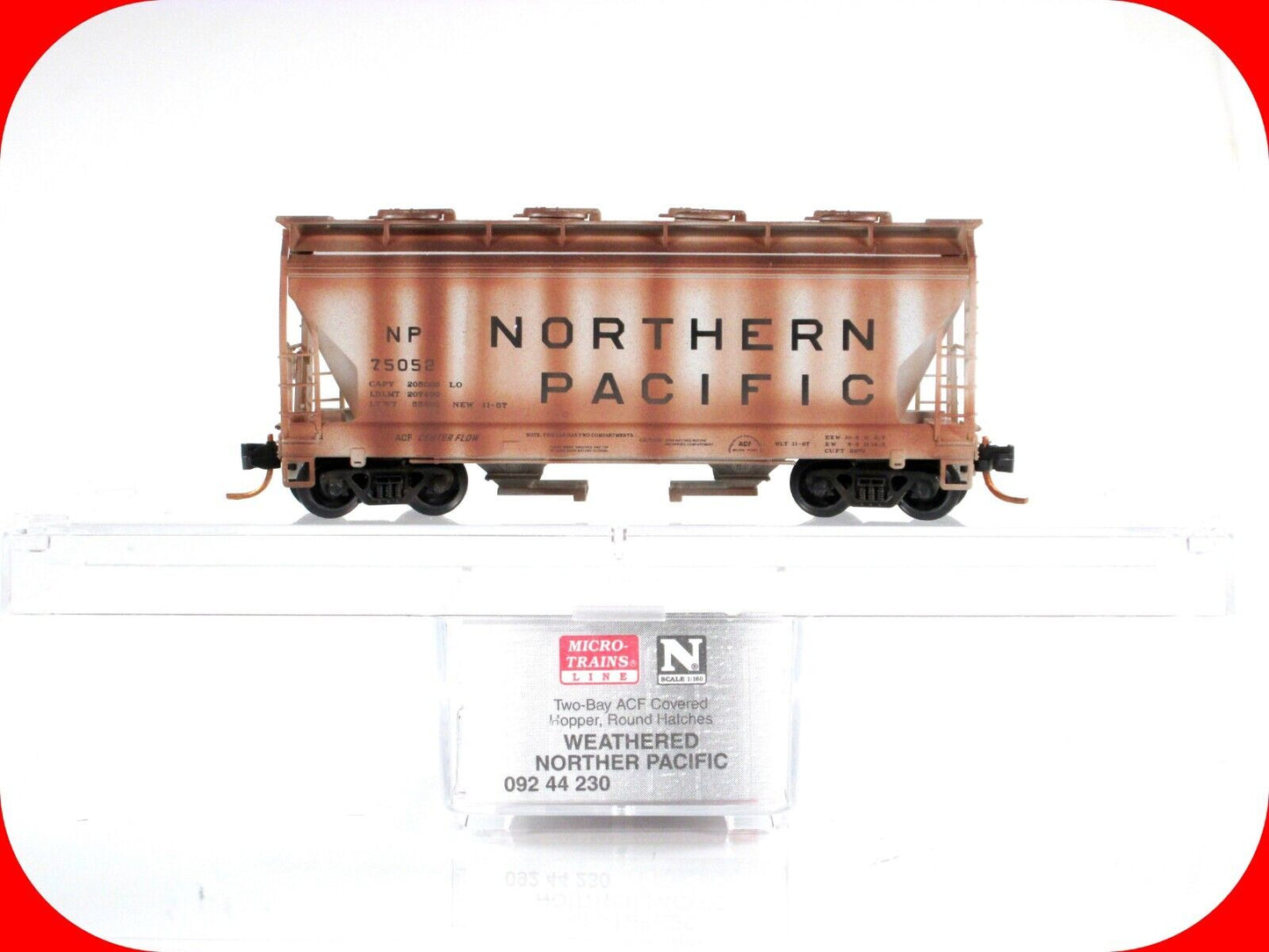 N Scale ***NORTHERN PACIFIC*** Weathered Hopper #75052 --- Micro Trains 09244230