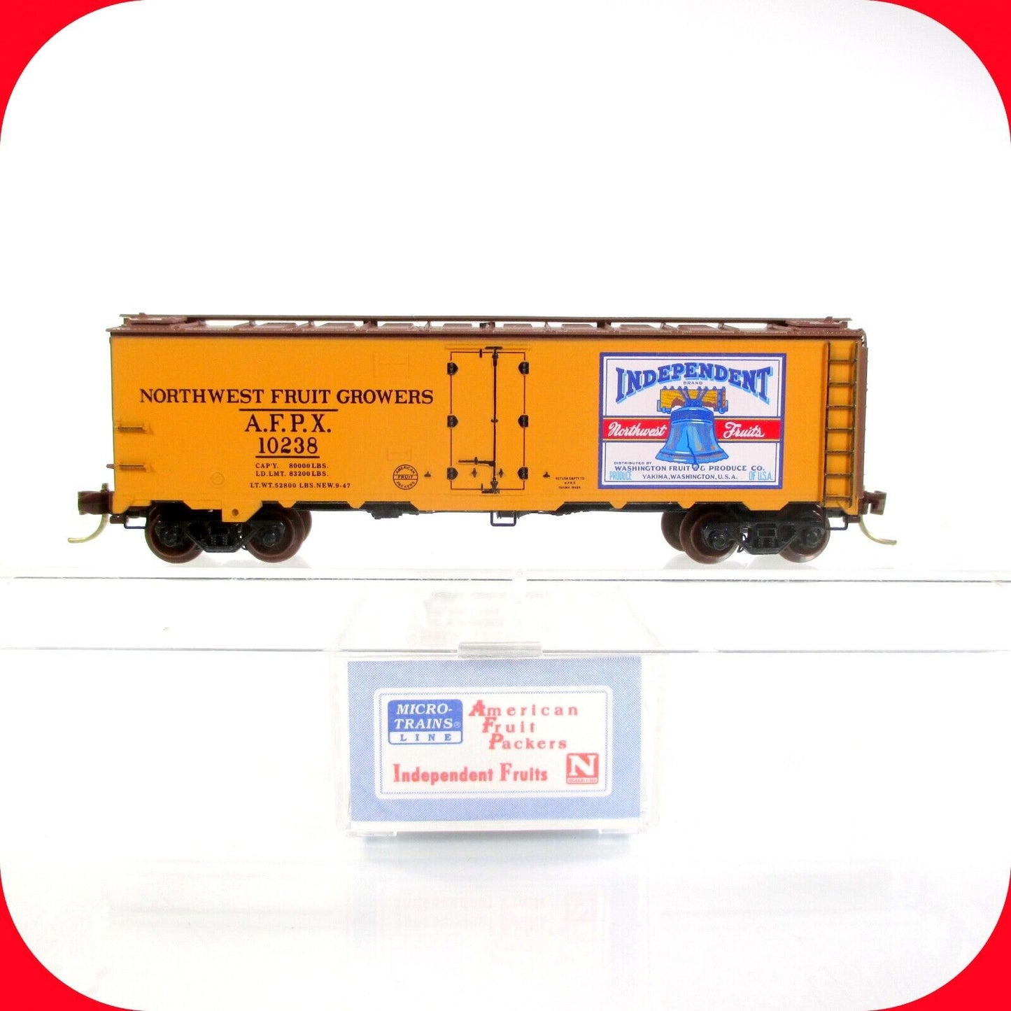 N Scale *INDEPENDENT FRUITS* Reefer #03, AFPX #10238 -Micro Trains, Lowell Smith