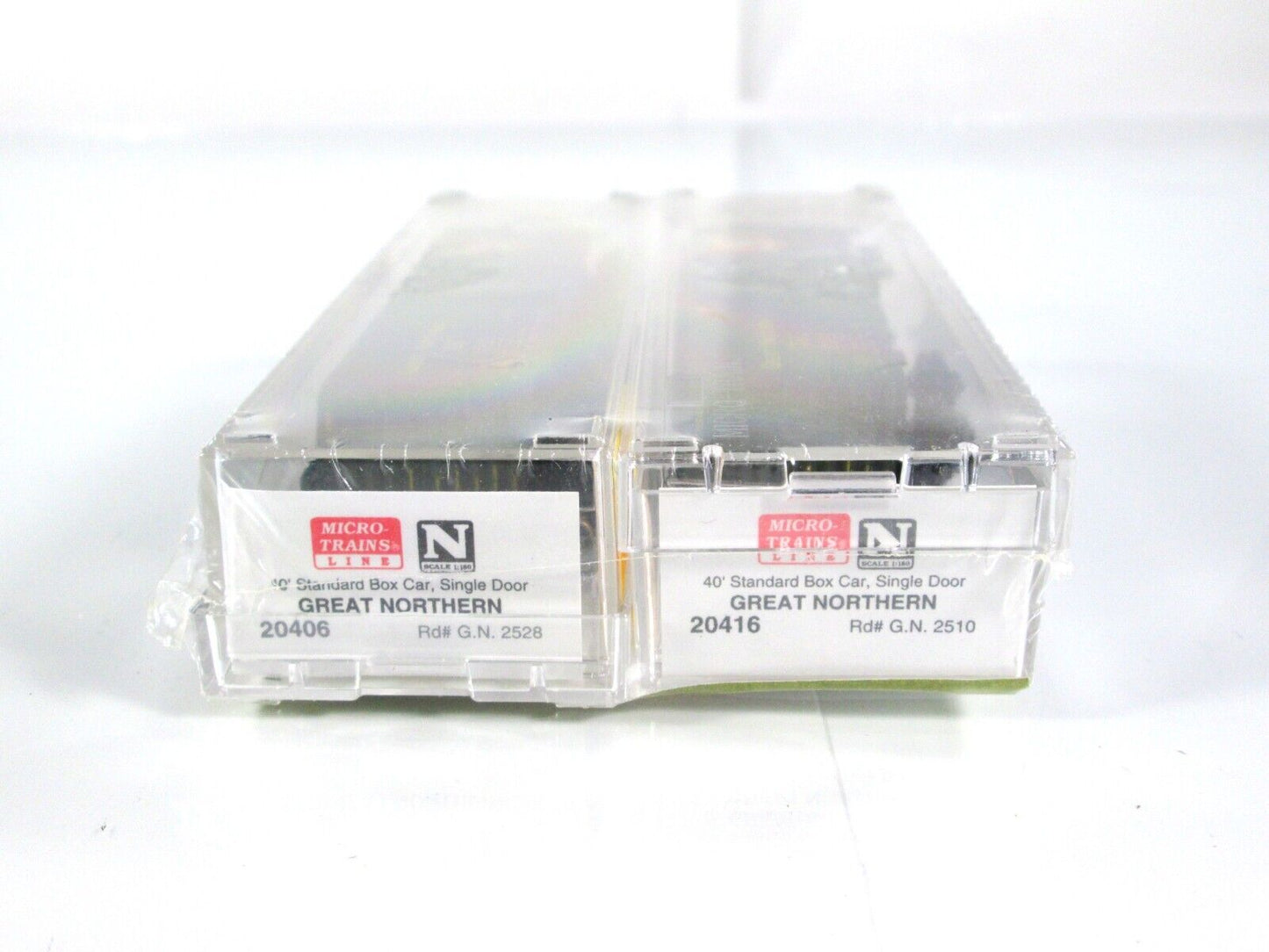 N Scale **GREAT NORTHERN** 40' Box Car 2-pack #2505, 2538 - Micro Trains 20406-2