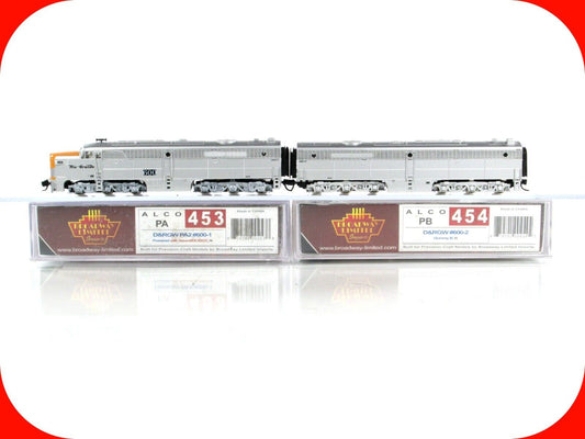 N Scale ***DENVER & RIO GRANDE W.** ALCO PA-PB Set #600 - Broadway 453, 454, DCC