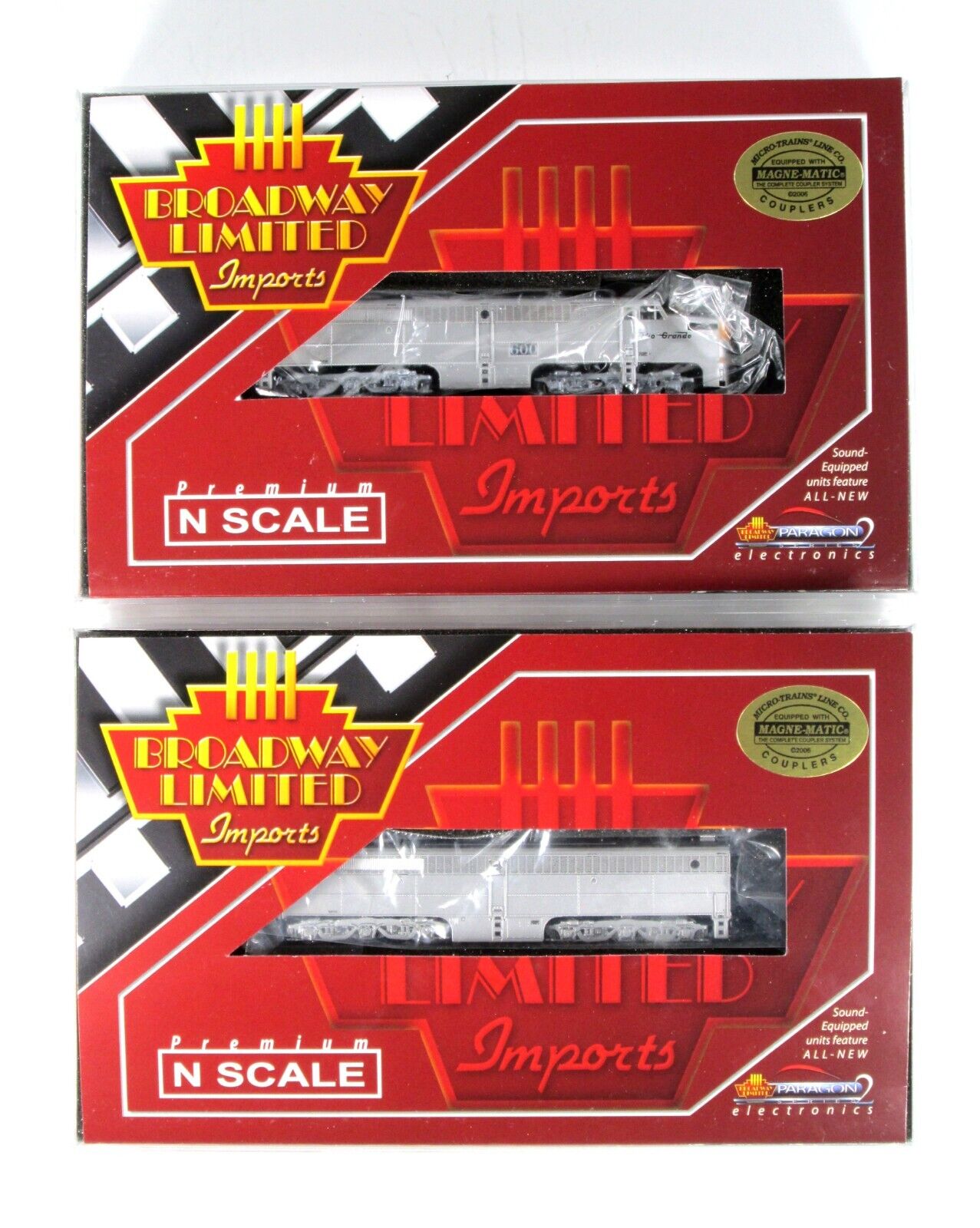 N Scale ***DENVER & RIO GRANDE W.** ALCO PA-PB Set #600 - Broadway 453, 454, DCC