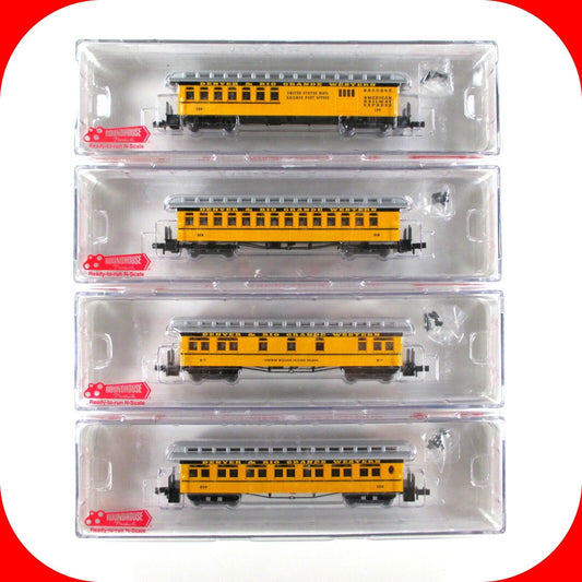 N Scale D&RGW OVERLAND *Silverton* Passenger Set -Roundhouse 89414, Knuckle Cplr
