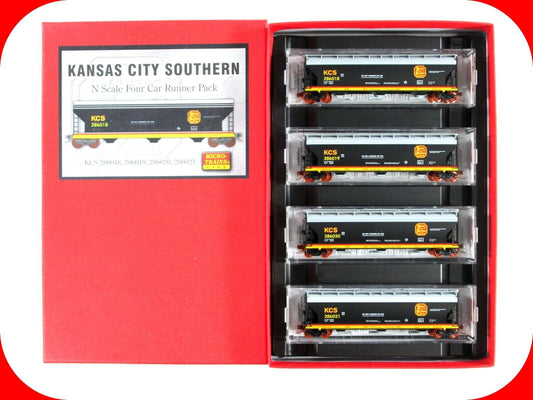 N Scale *KANSAS CITY SOUTHERN BELLE* Hopper 4-Pack #23 - Micro Trains 99300023