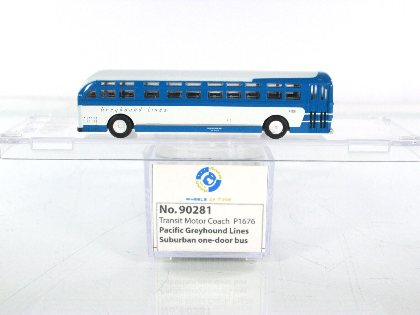 N Scale ***PACIFIC GREYHOUND LINES*** Motor Coach #P1676 - WHEELS of TIME 90281