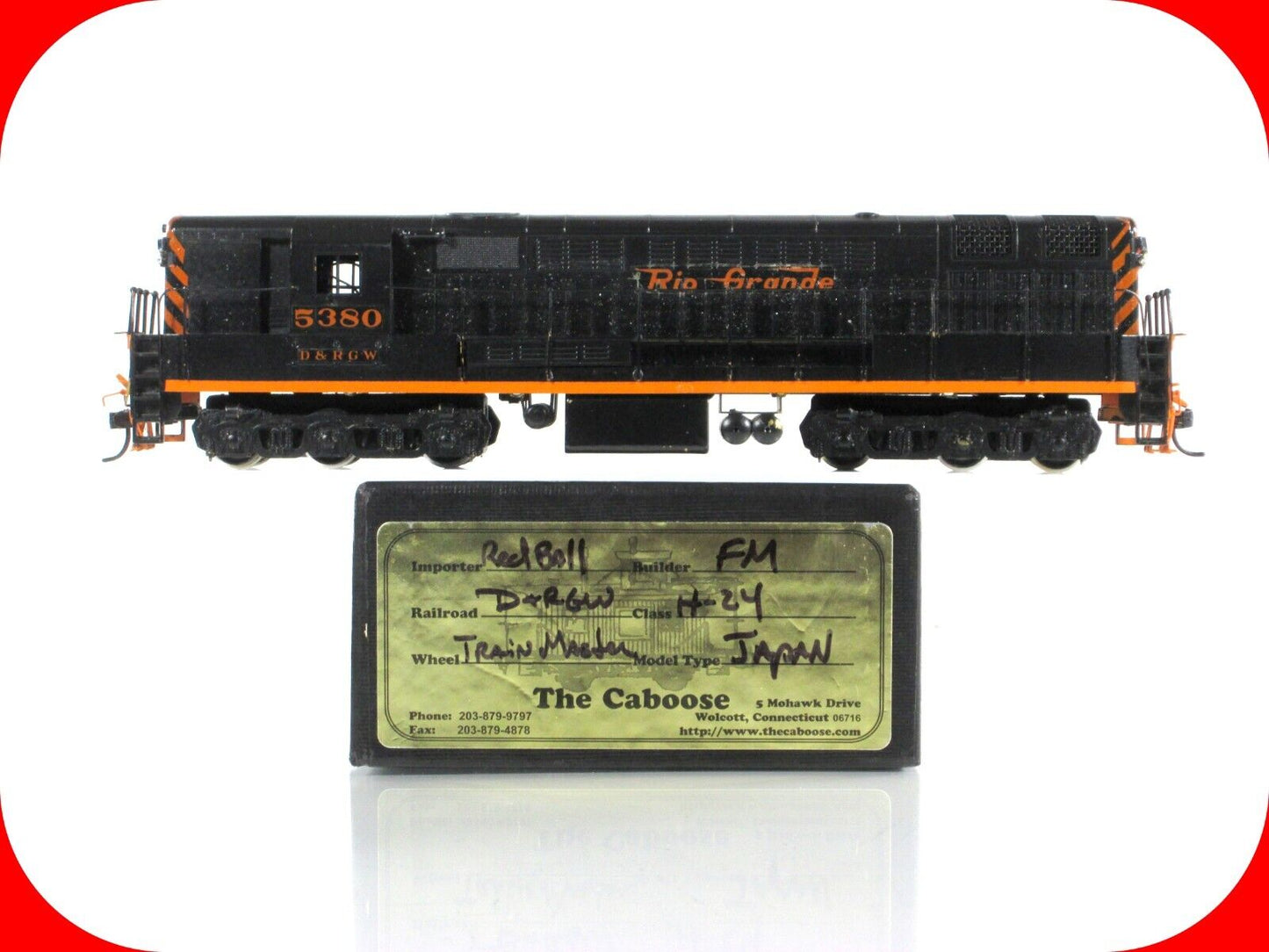 HO Scale BRASS Denver & Rio Grande Western FM H-24 Diesel Locomotive -- RED BALL
