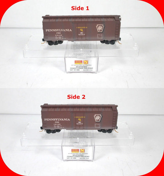 N Scale ***PENNSYLVANIA*** Weathered Box Car, PRR 19160 -- Micro Trains 02144886