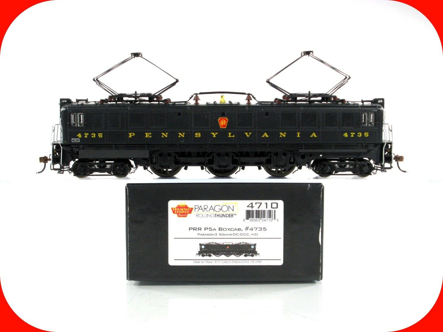 HO Scale ***PENNSYLVANIA*** P5A Boxcab #4735 -- Broadway 4710 DCC Paragon3 Sound