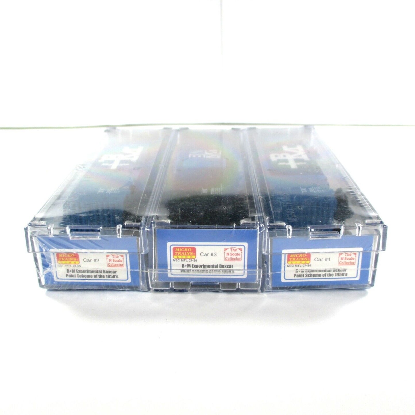 N Scale ***B&M*** 1950s Experimental Box Car Paint Scheme Set - Micro Trains NSC