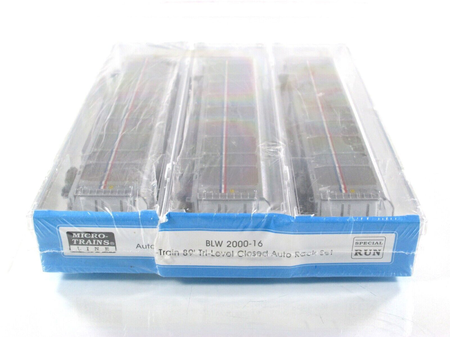 N Scale **AUTO TRAIN** Tri-Level Auto Rack Set - Micro Trains, BLW-2000-16 *RARE
