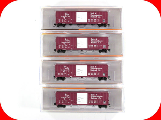 N Scale **BATH & HAMMONDSPORT** 50' Box Car 4-Pack Set - Fox Valley 8006 **RARE*