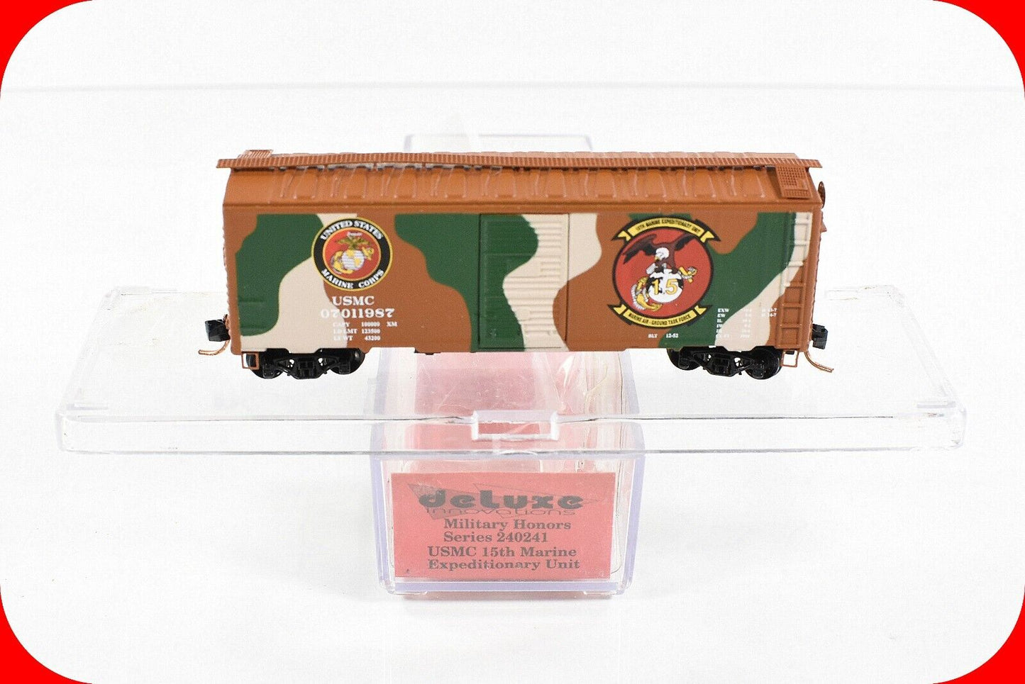 N Scale **USMC 15th Expeditionary Unit** 40' Box Car - #07011987 - DELUXE 240241
